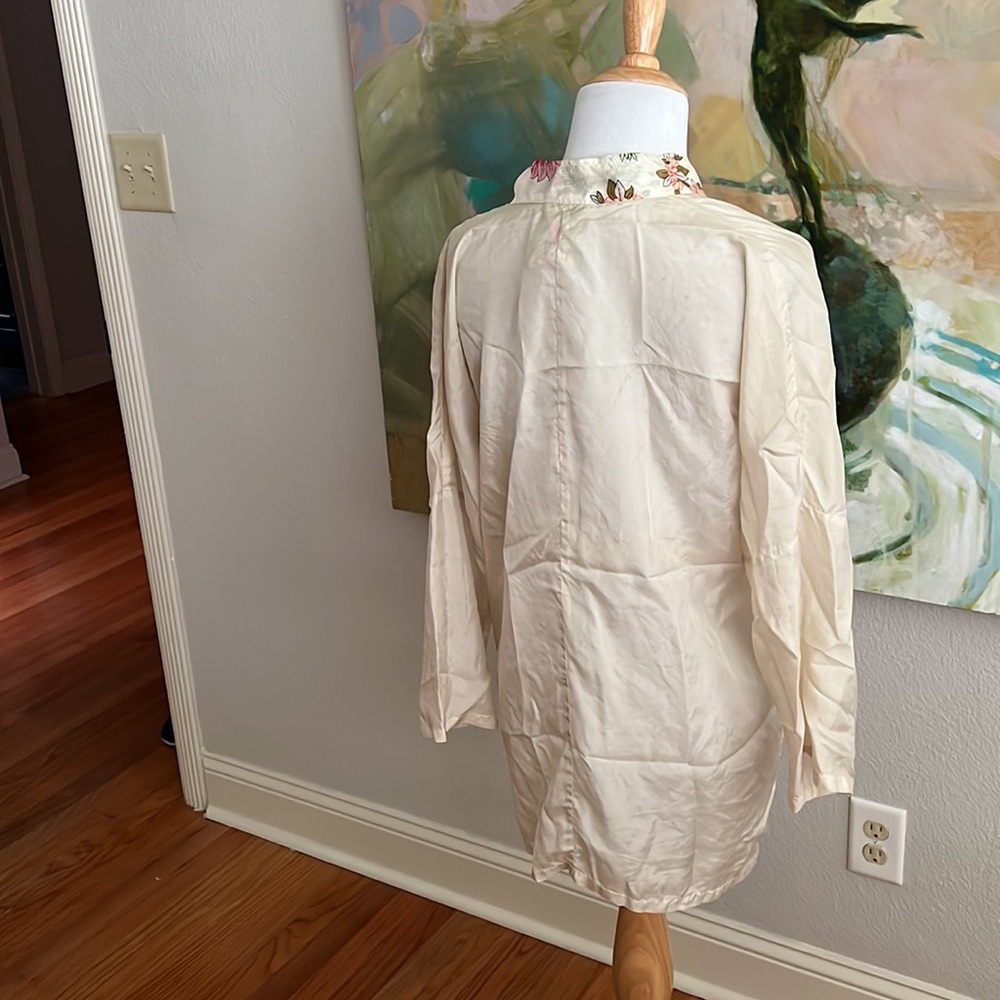 Johnny Was Silk Tunic floral cream small - Picture 4 of 16